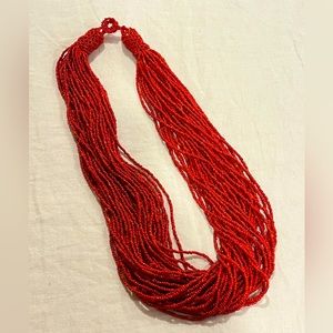 Beaded twisted necklace - NEW 13” long